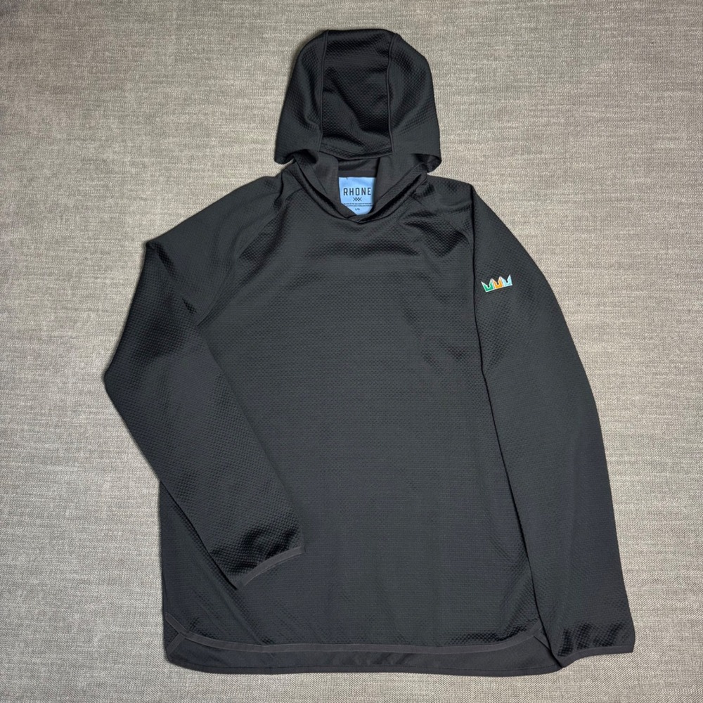 Rhone Founder's Golf Hoodie Men's Large Black Performance Pullover